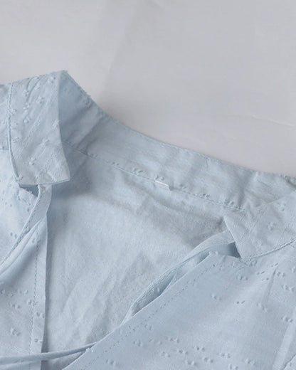 TS | A-line mini dress with V-neck, 3/4-length sleeves and pockets