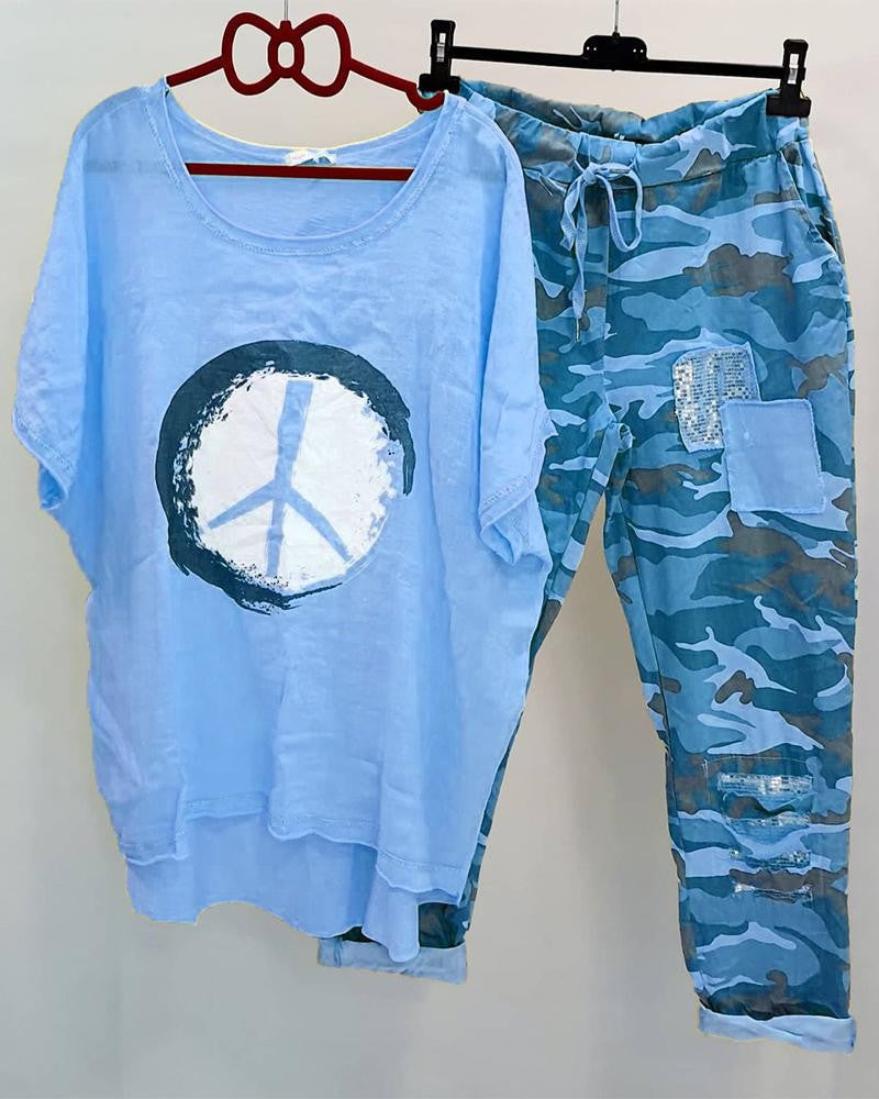 TS | Camouflage-coloured patchwork set