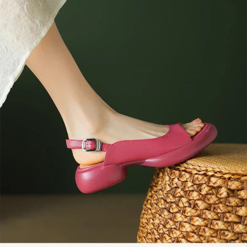LM | Ladies Chucky Heels Sandals Modern