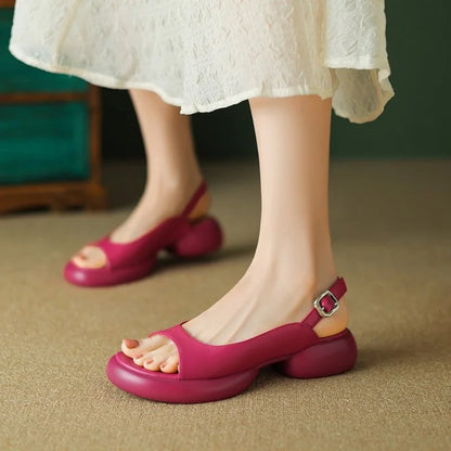 LM | Ladies Chucky Heels Sandals Modern