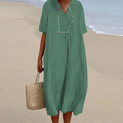 TS | Midi dress with V-neck