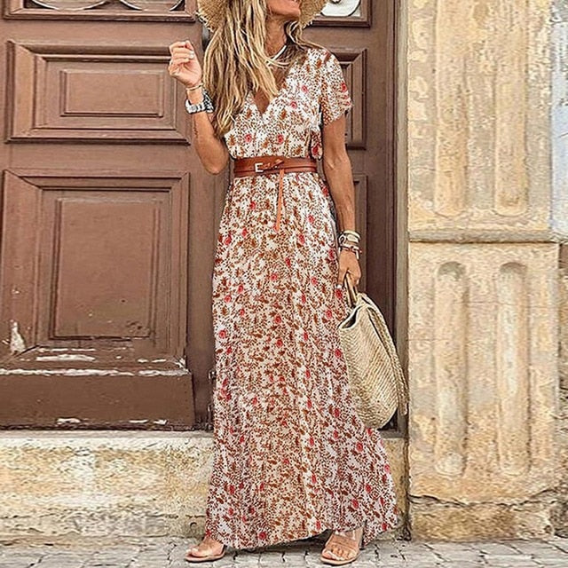 TS | Boho maxi dress with slit