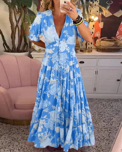 TS | V-neck dress with floral print