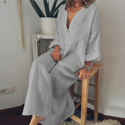 LM | Ladies linen blouse dress