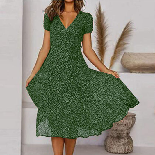 TS | V-neck wrap midi dress