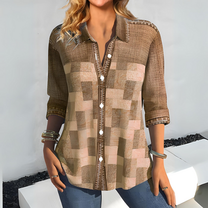 TS | Shirt with buttoned quarter sleeves