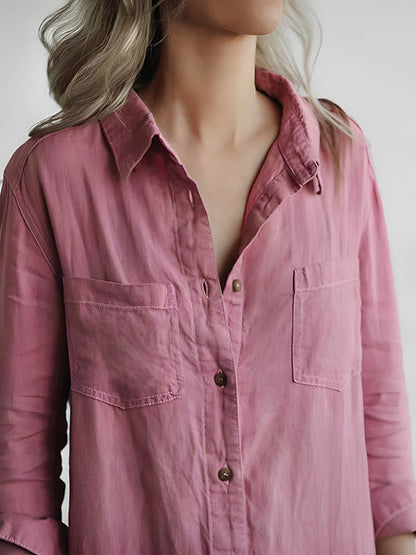 TS | Long-sleeved jumpsuit with button placket