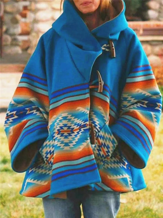 LD | Boho jas met tribalmotief en capuchon