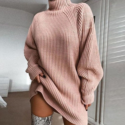 LM | Sweater dress with turtleneck