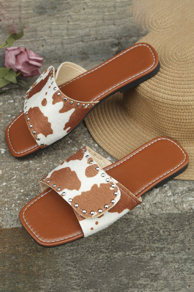 LD | Womens Animal Skin Style Peep Toe Sandalen