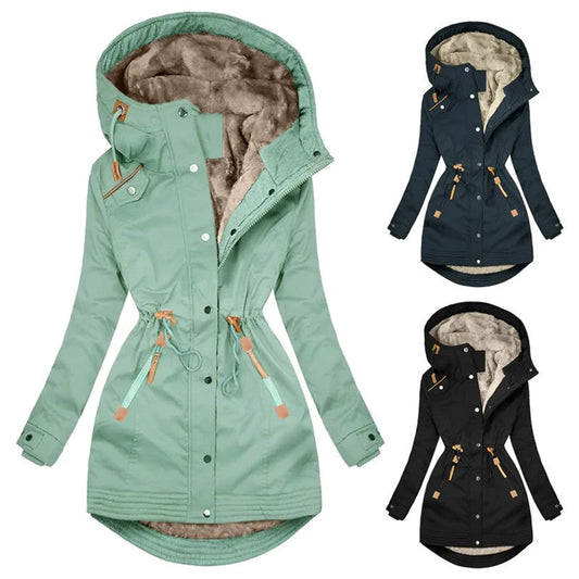 LD | Parka jas met capuchon gevoerd met imitatiebont