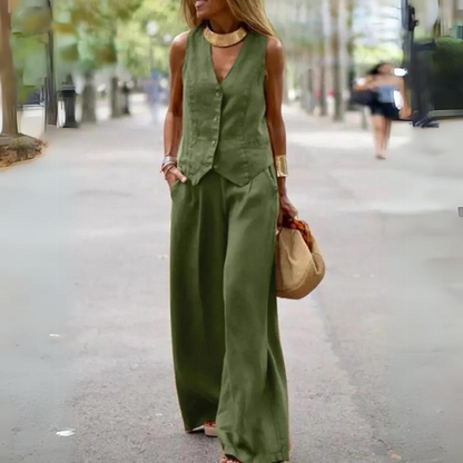 TS | Elegant set for women - top and pants