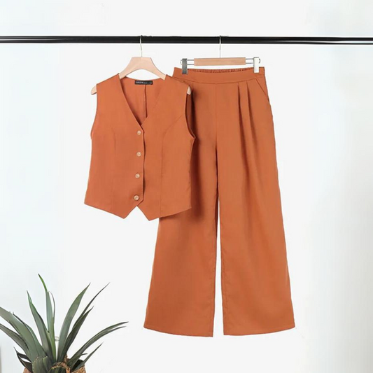 TS | Elegant set for women - top and pants