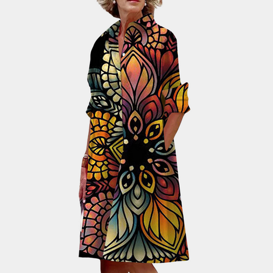 LM | Trendy midi dresses for women with print
