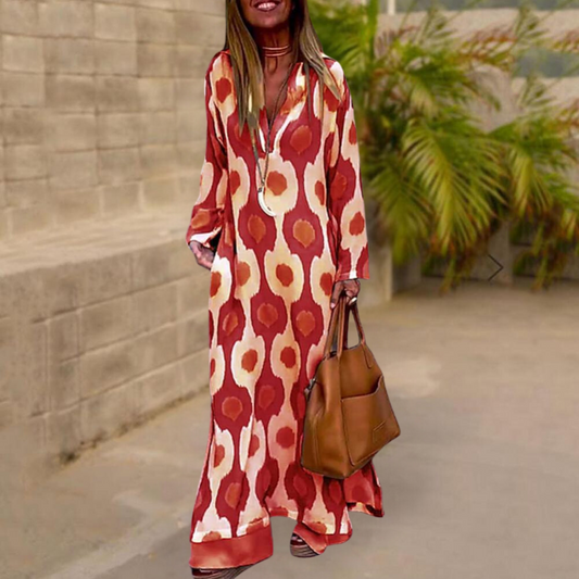 LM | Long-sleeved maxi dress for women