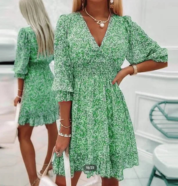 LM | Summer dress and sweater with boho print for women
