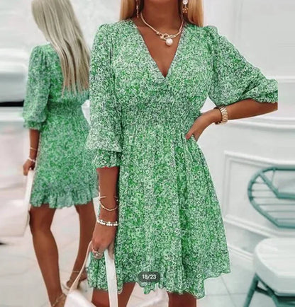 LM | Summer dress and sweater with boho print for women