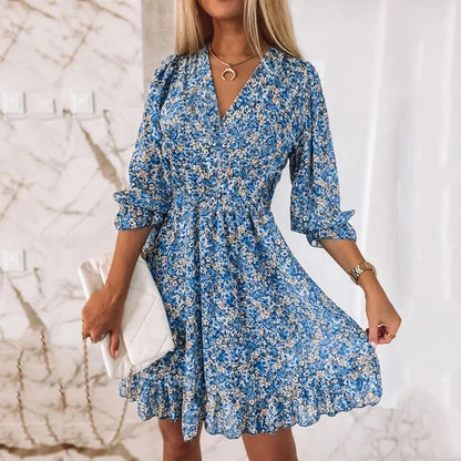 LM | Summer dress and sweater with boho print for women