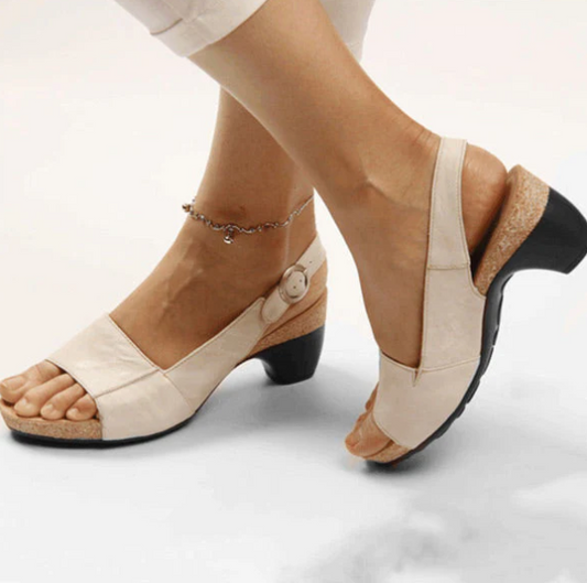 LD | Open sandalen met blokhak