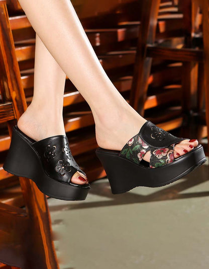 LD | Nieuwe Vrouwen Retro Platform Sleehakken