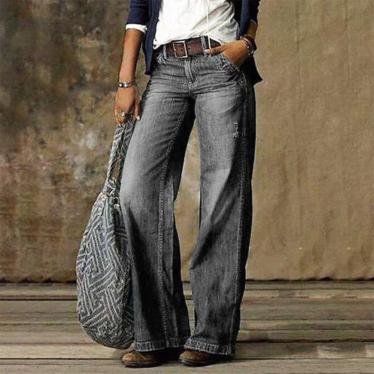 TS | Vintage denim jeans with wide leg and high waist