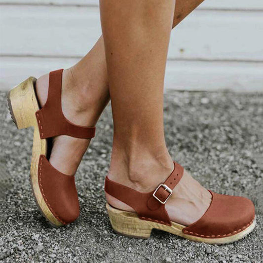 LD | Vrouwen Zomer Platform Sandalen Wedge met Gesp Band