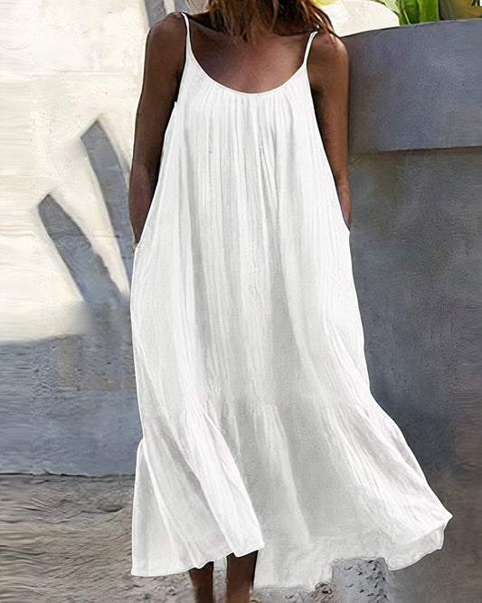 LM | Simple sleeveless midi dress