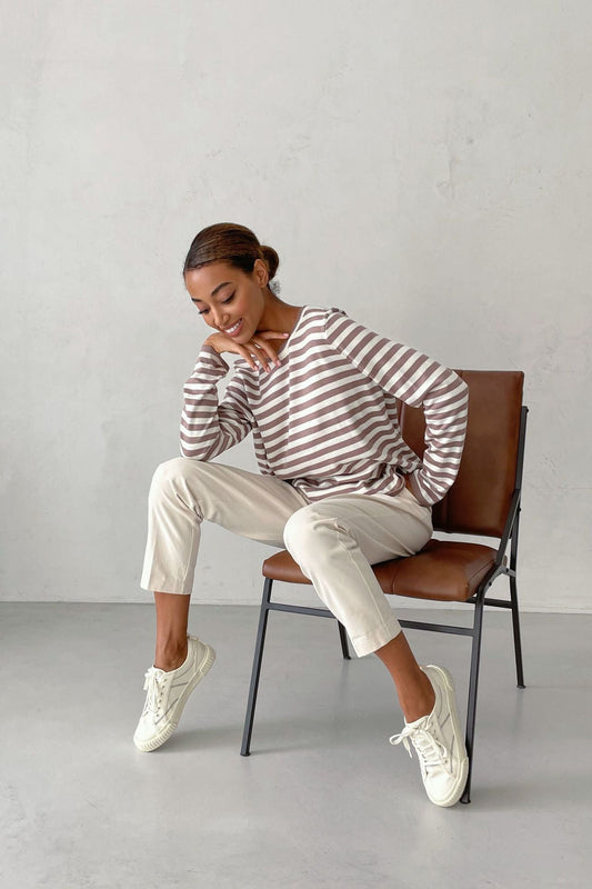 TS | Classic striped long-sleeved shirt