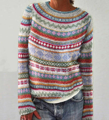 TS | Knitted sweater with vintage pattern