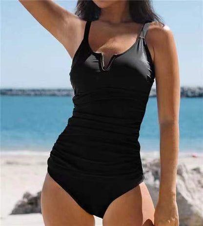 LD | Bedrukte tankini met V-hals