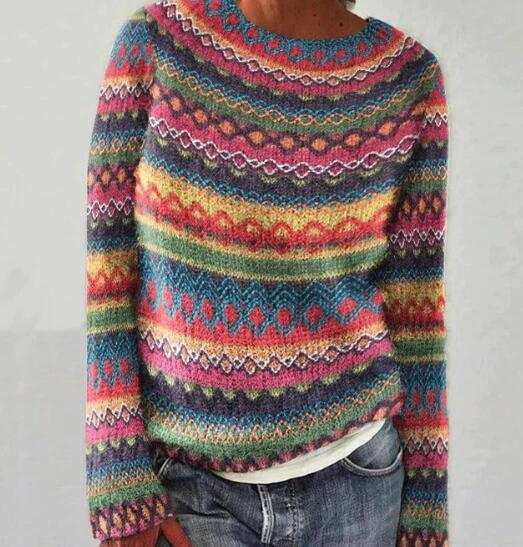 TS | Knitted sweater with vintage pattern