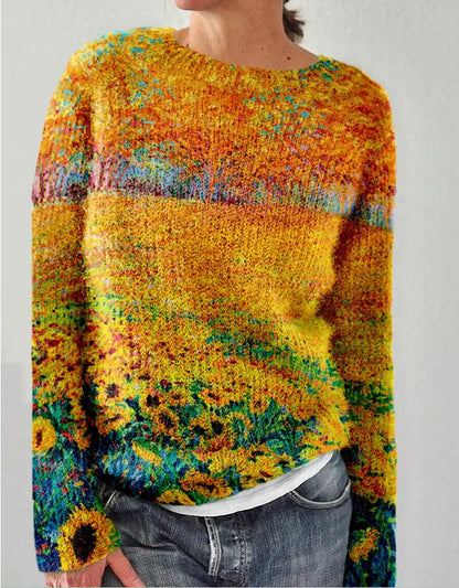 TS | Artistic landscape knit sweater