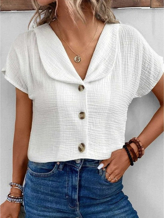LD | Elegante en stijlvolle button-down blouse met kraag