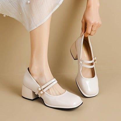 TS | Vintage shoes with double strap and block heel
