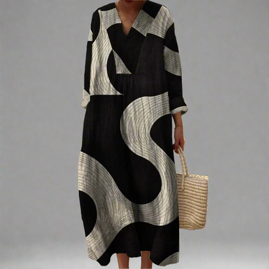 LD | Abstracte vloeiende maxi jurk
