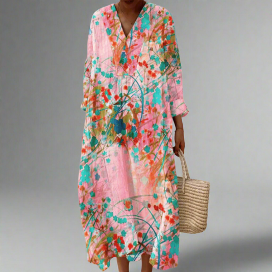 LD | Soft Blush Floral Flow Dress