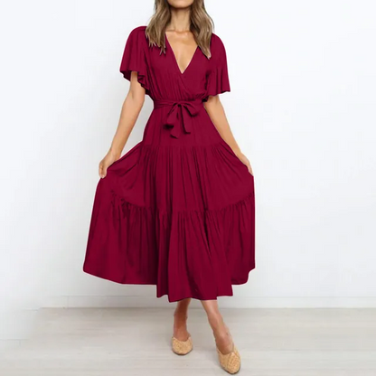 LM | Maxi dress with deep V-neckline