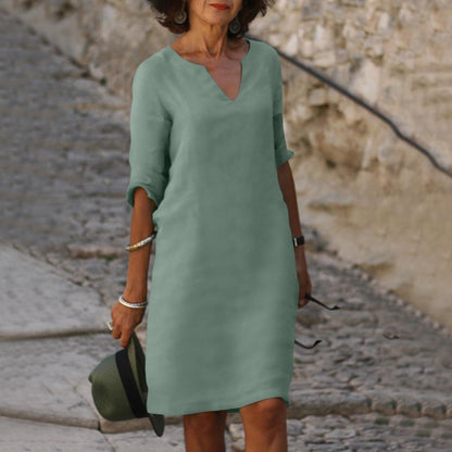 TS | Midi dress with V-neck