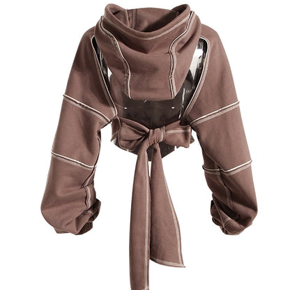 TS | Edgy cutout hoodie with neckline