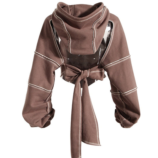 TS | Edgy cutout hoodie with neckline