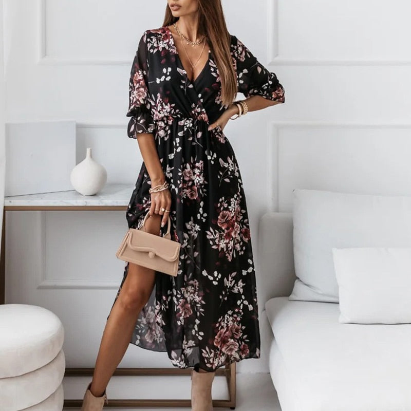 LM | Midi dress with slit