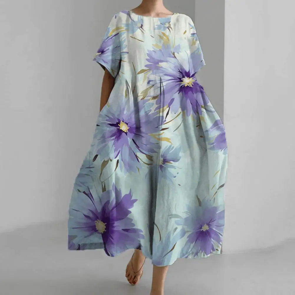 LM | Midi dress with floral pattern