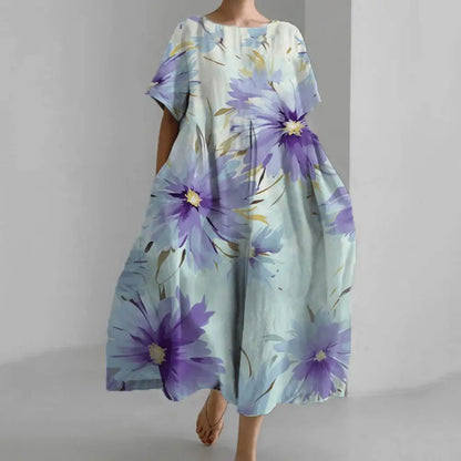 LM | Midi dress with floral pattern