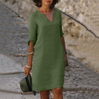 TS | Midi dress with V-neck