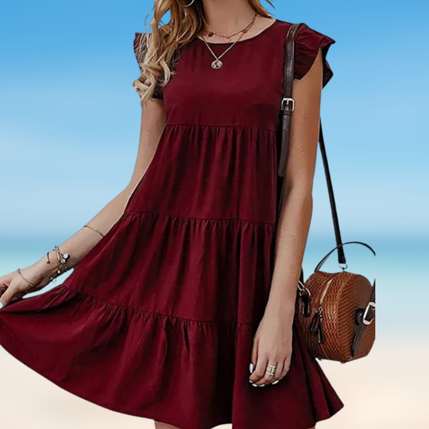 LM | Odella- Elegant mini dress with ruffles