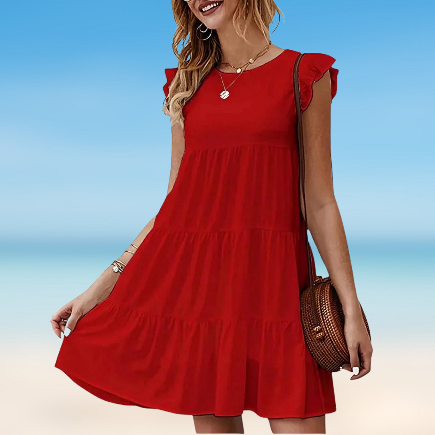 LM | Odella- Elegant mini dress with ruffles