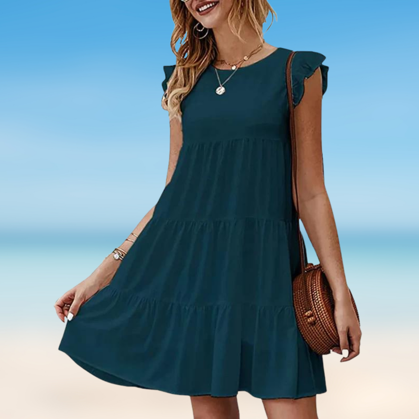 LM | Odella- Elegant mini dress with ruffles