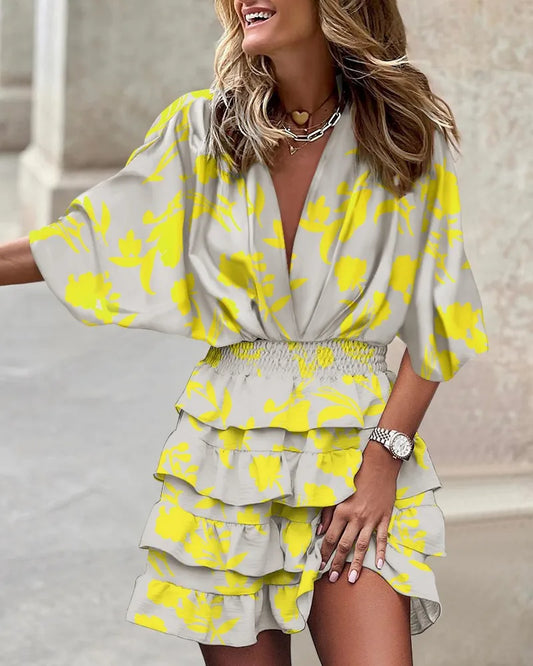 LM | Stylish mini dress with print