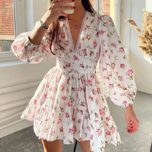 LM | Flowered mini dress