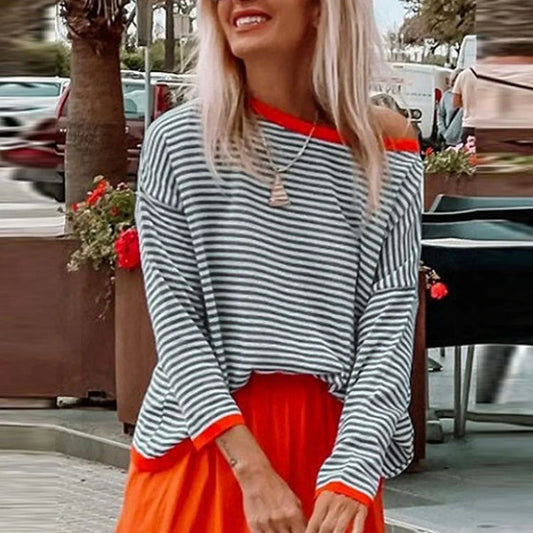 TS | Long-sleeved striped shirt